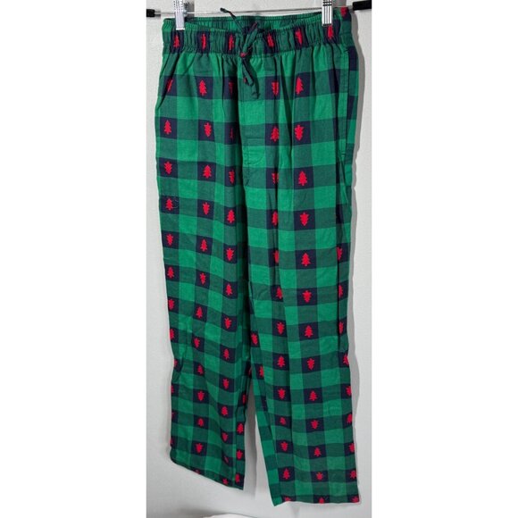 NWT Lands' End Mens Christmas Holiday Pajama Pants Small Flannel Pockets Pull On - Picture 1 of 11